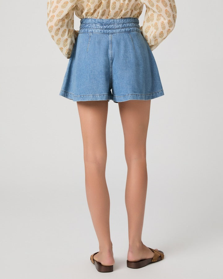 Tie Waist Denim Shorts