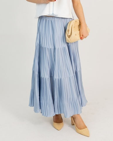 Pleated Maxi Skirt