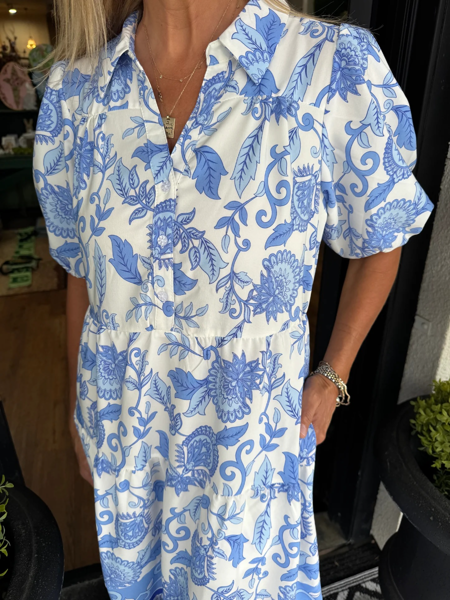 Square Eloise Porcelain Vines Dress