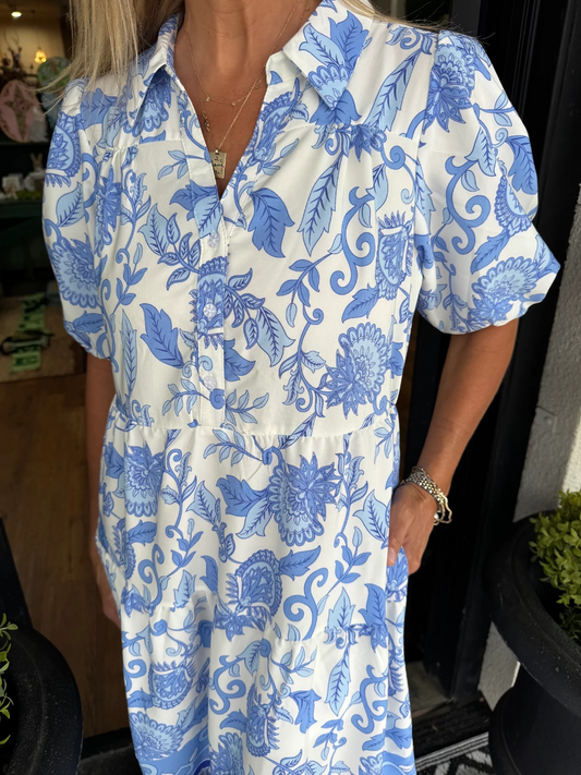 Square Eloise Porcelain Vines Dress