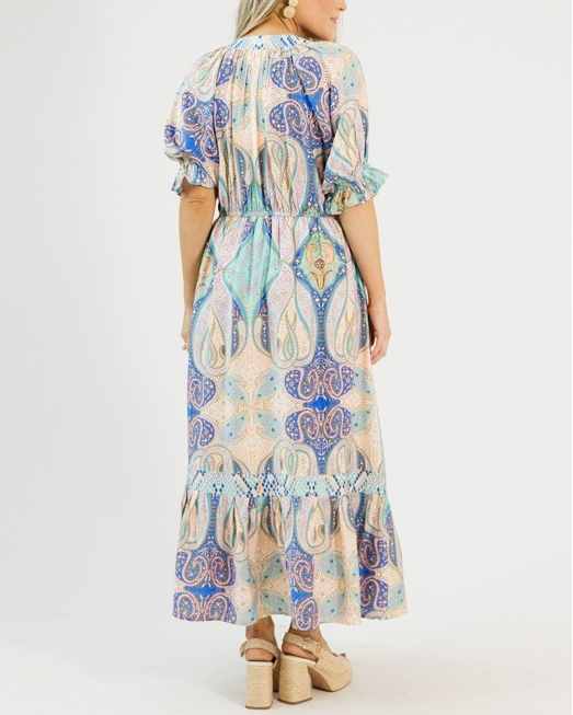 Paisley Print Maxi Dress