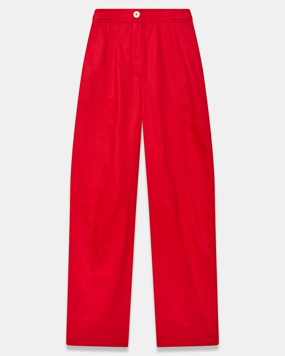Red Wide Leg Utility Trousers