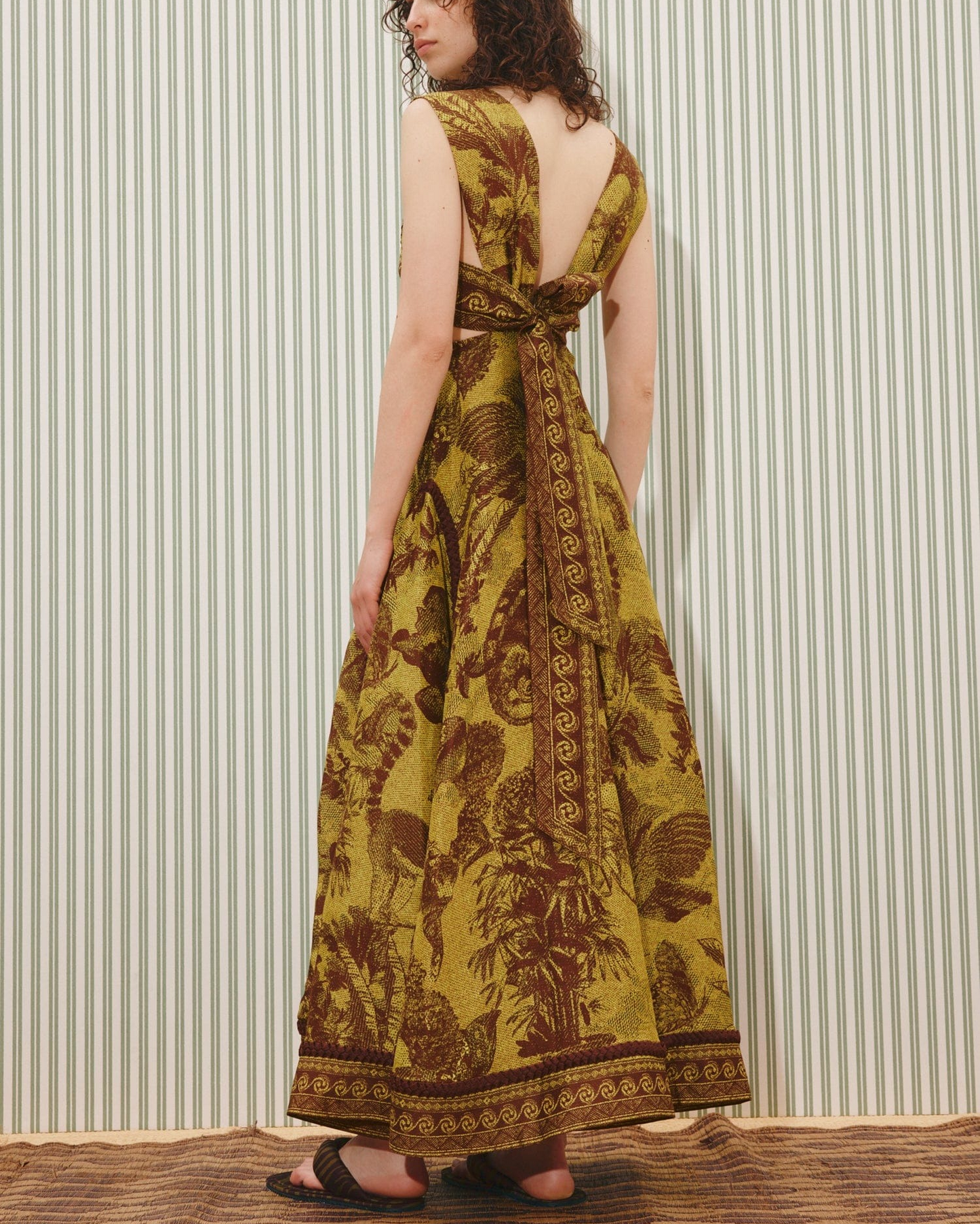 Charley Scoopneck Dress in Linen Blend