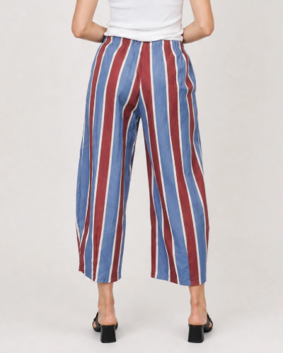 Striped Stretch Cotton Pants