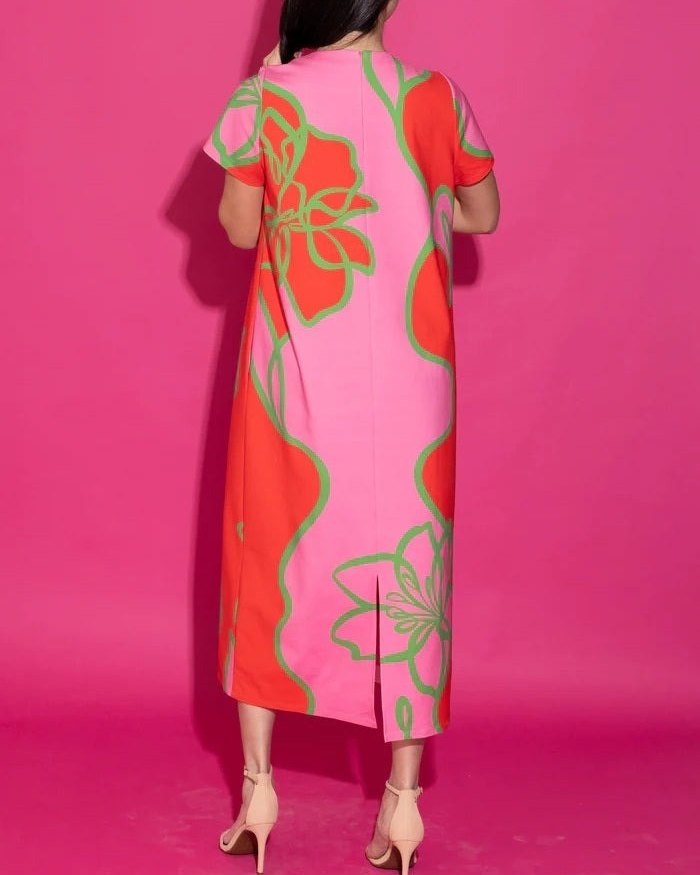 Fuschia maxi dress