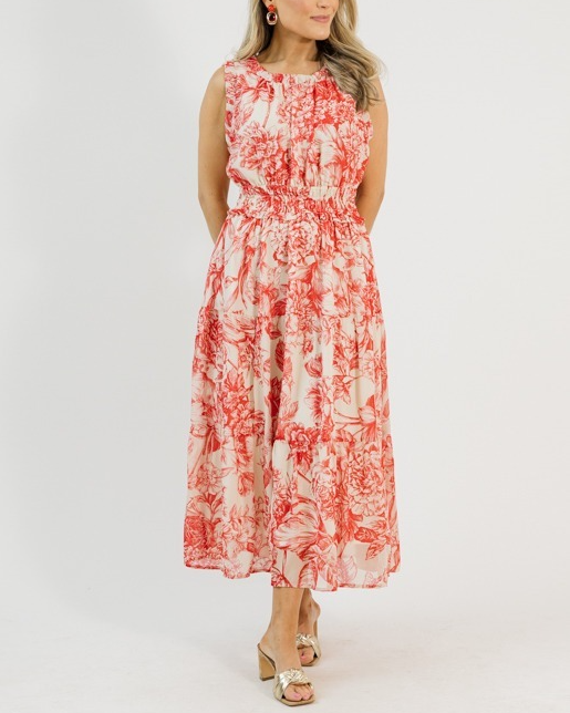 Sleeveless Tiered Midi Dress