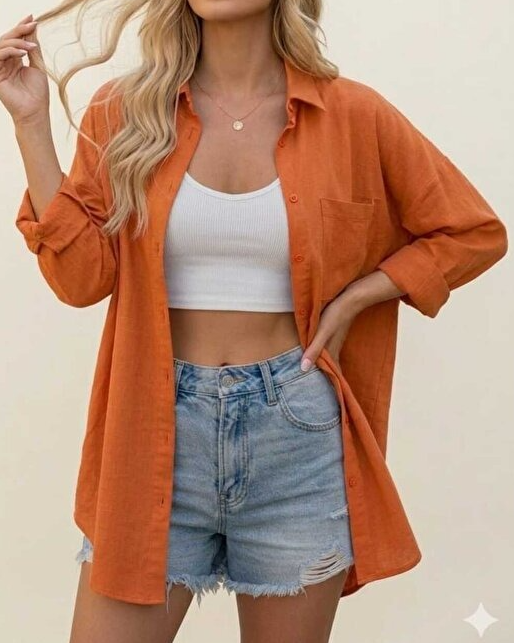 Oversized Linen Shirt