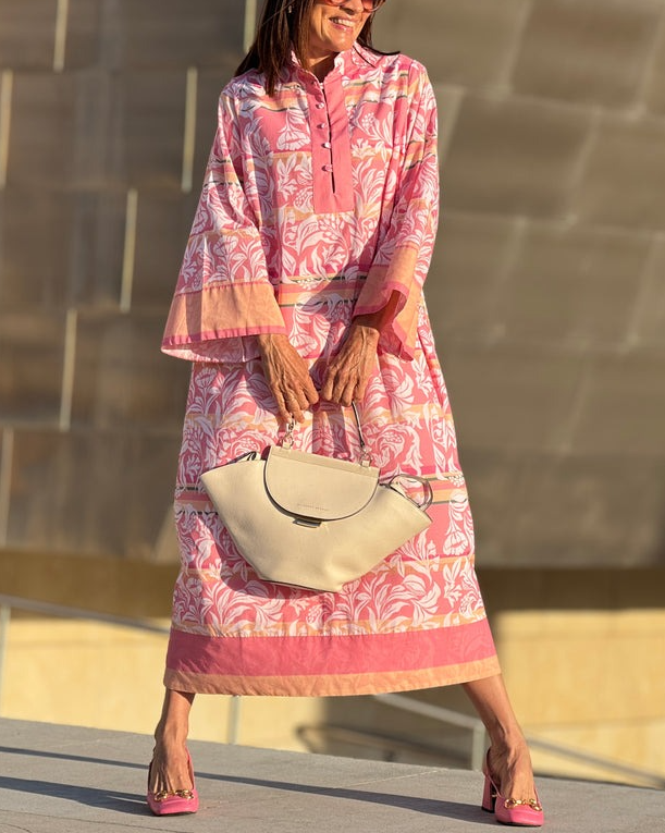 Cassandra Print Pink Dress