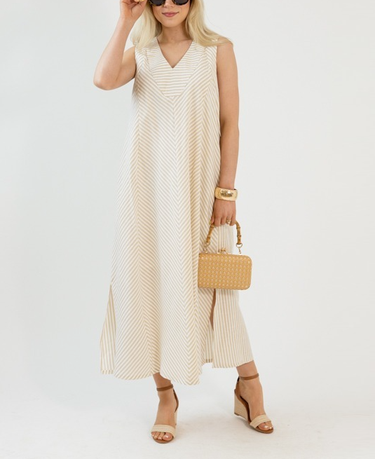 Becca Stripe Midi Dress