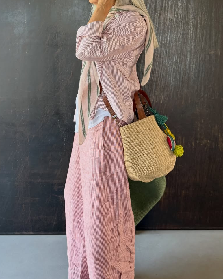 Striped Linen Two-Piece Set