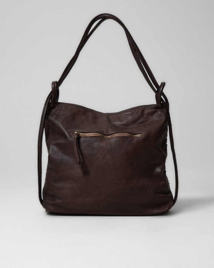 Wide Weave Leather Multiway Bag