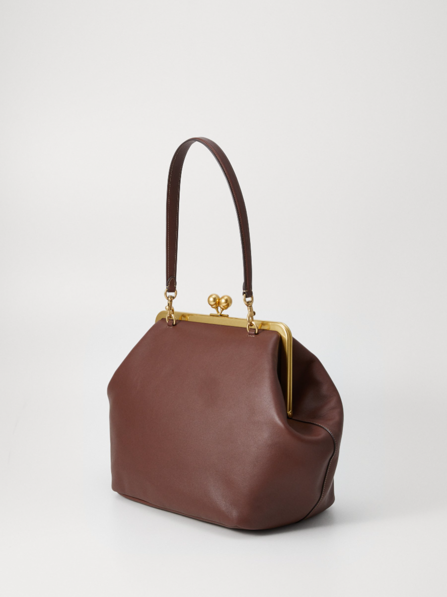 Classic Gold Trimmed Leather Bag