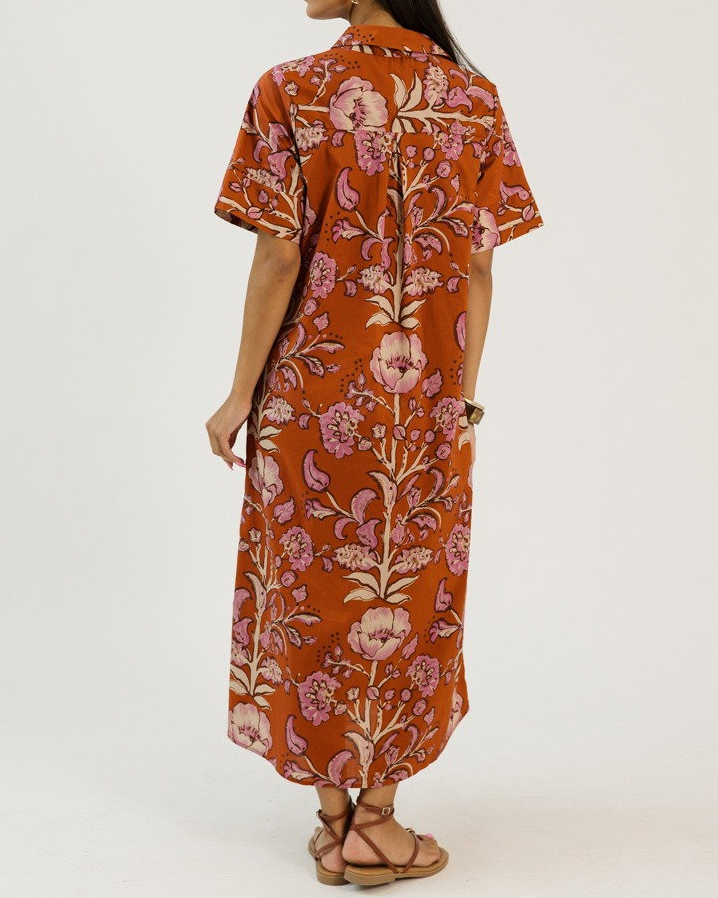 Cotton Floral Maxi Dress