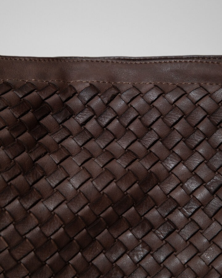 Wide Weave Leather Multiway Bag