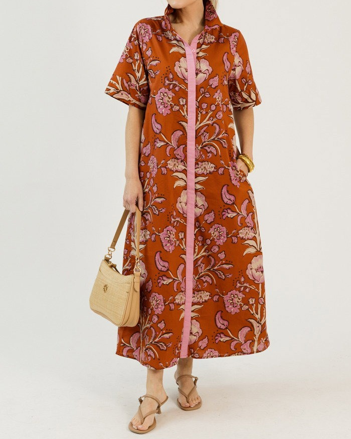 Cotton Floral Maxi Dress