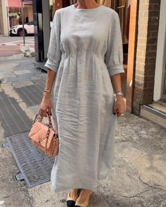 Solid Color Casual Dress