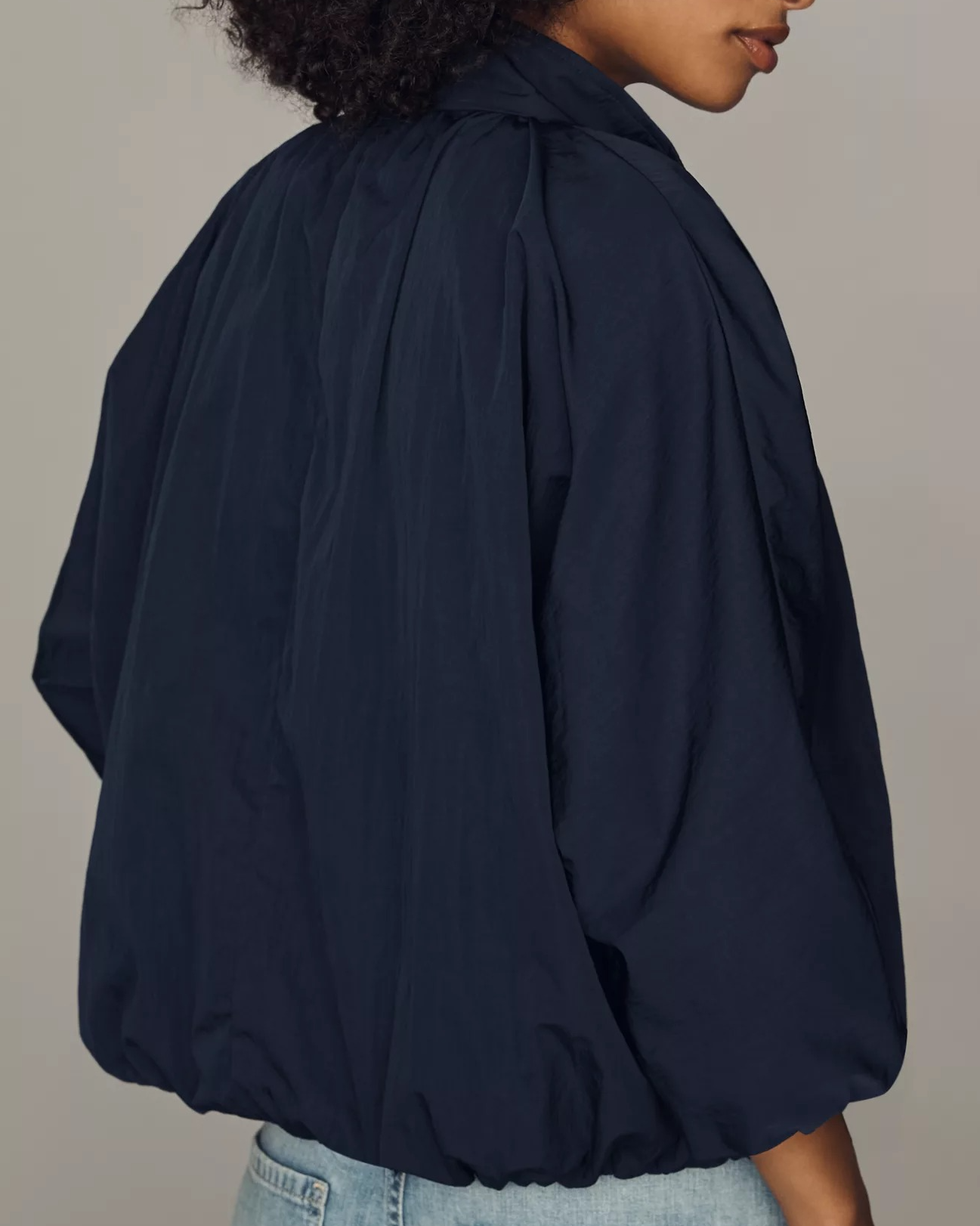 Funnel-Neck Nylon Jacket