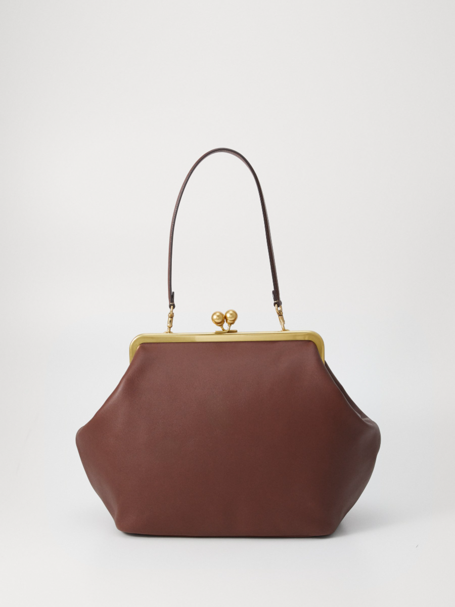 Classic Gold Trimmed Leather Bag