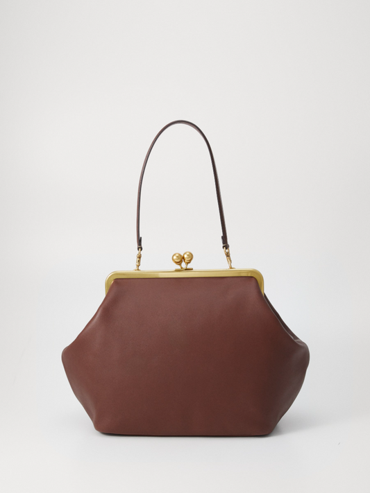 Classic Gold Trimmed Leather Bag