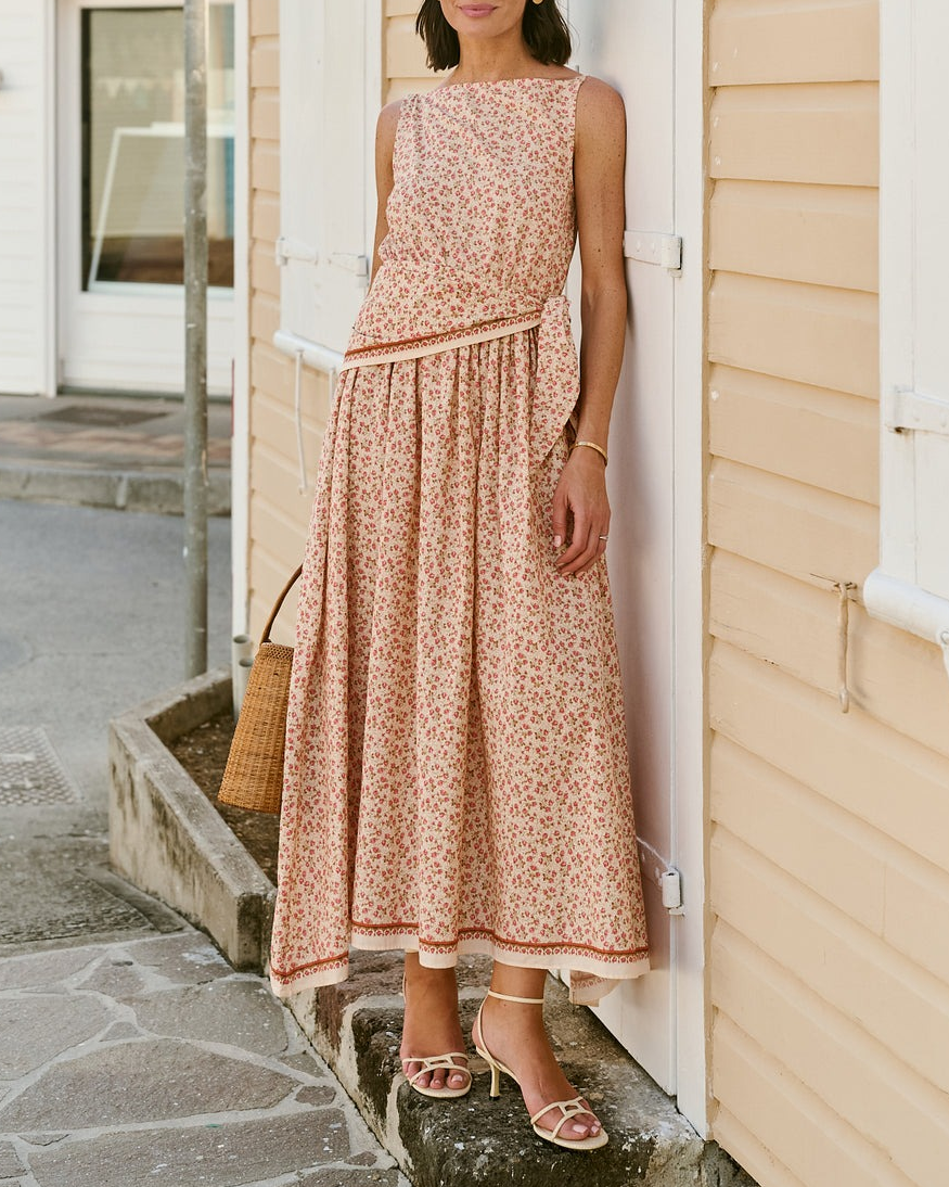 Floral Print Sleeveless Dress