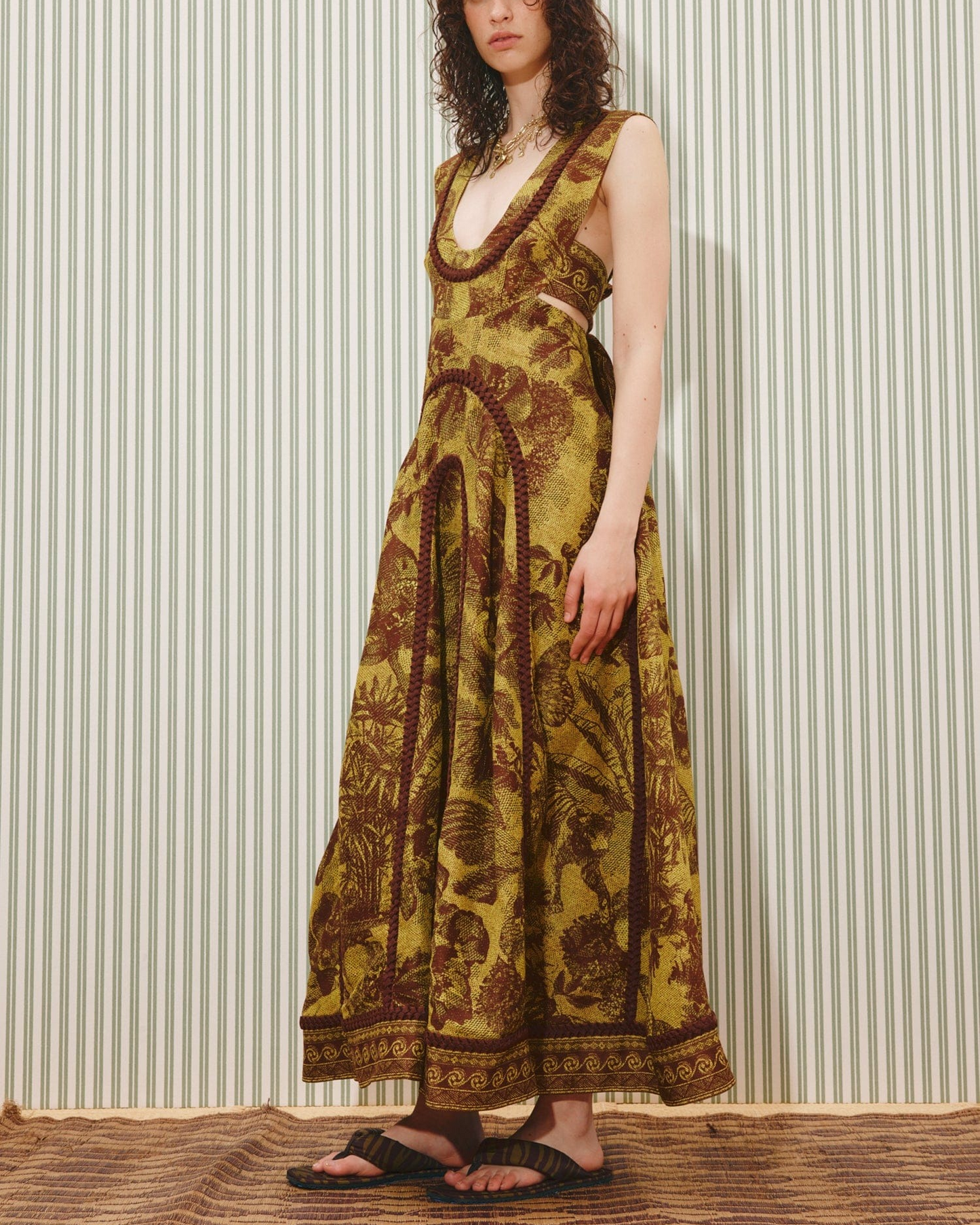 Charley Scoopneck Dress in Linen Blend