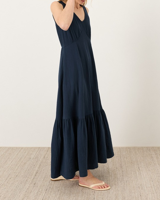 Organic Coastal Double Gauze Beach To Brunch Maxi Dress