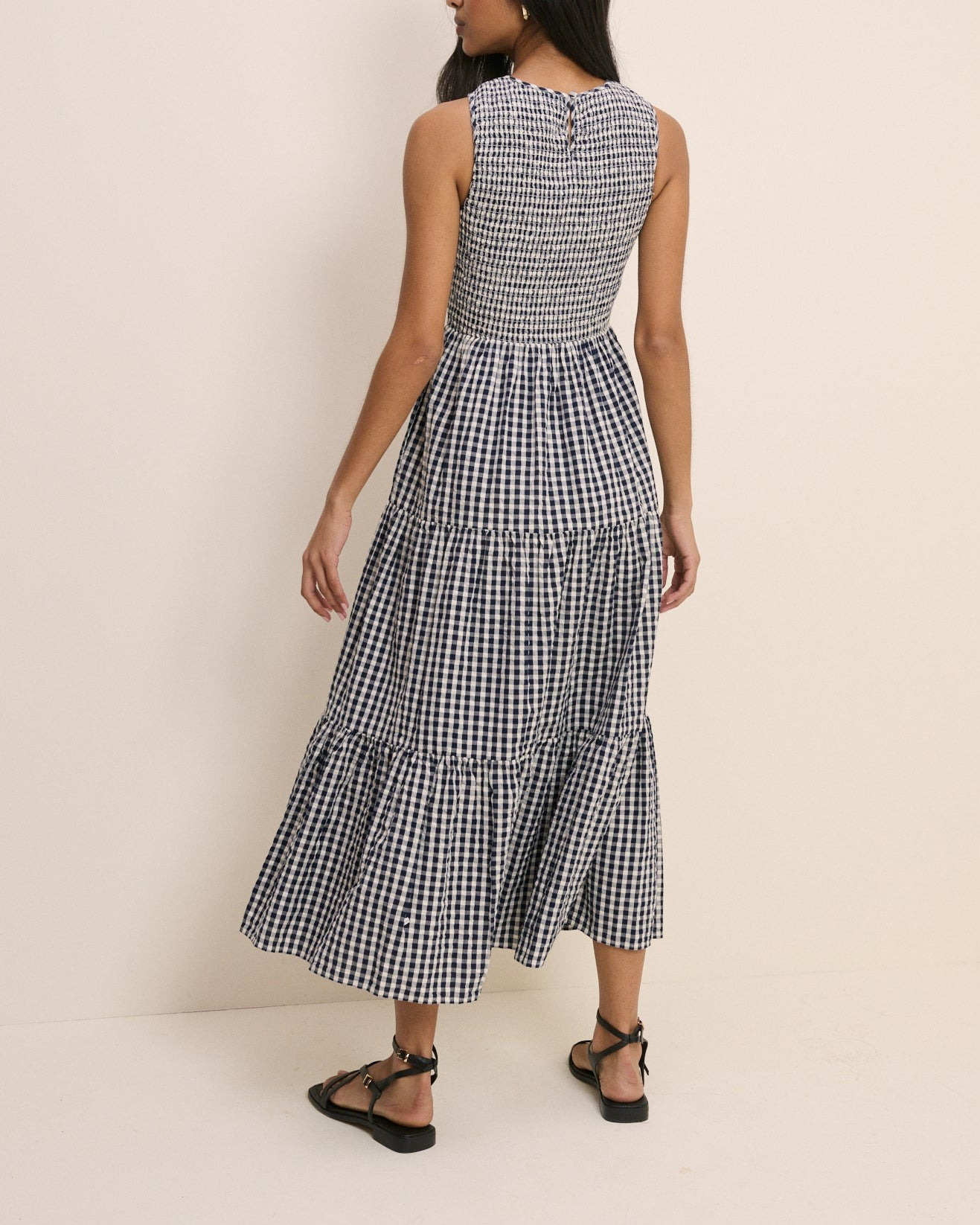 Gingham Sleeveless Charlie Midi Dress