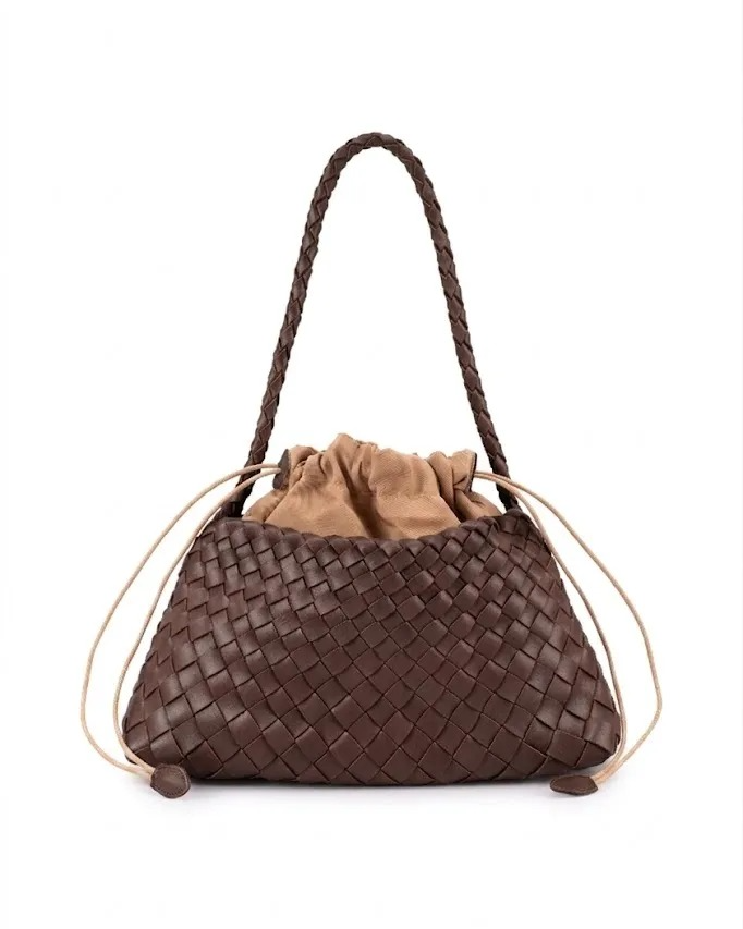 Woven Leather Shoulder Bag