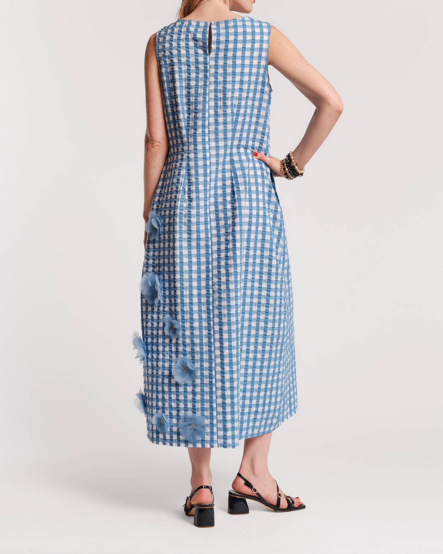 Origami Gingham Dress