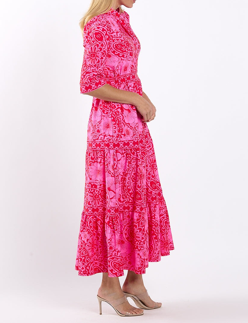 Candy 3/4 Sleeves Maxi Dress