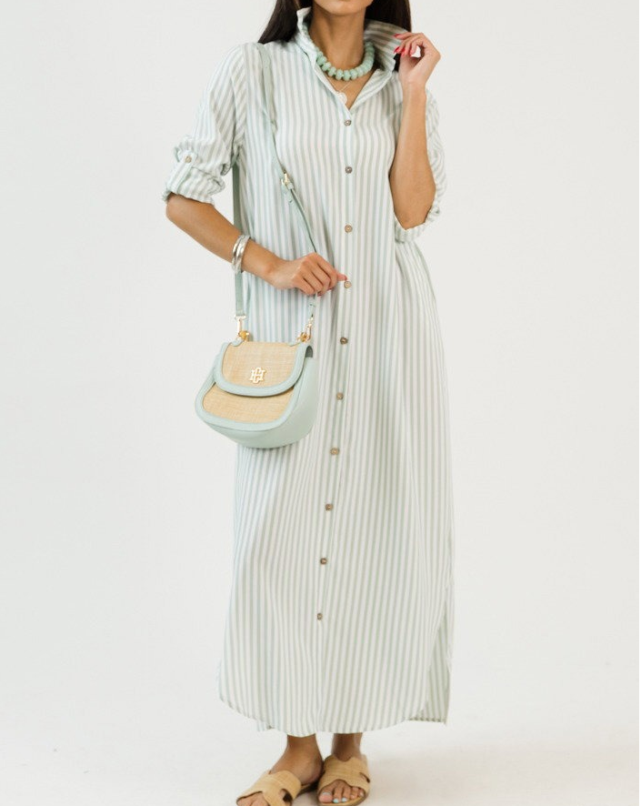 April Striped Maxi Dress