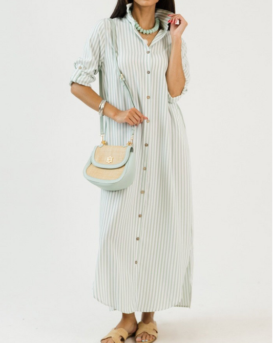 April Striped Maxi Dress