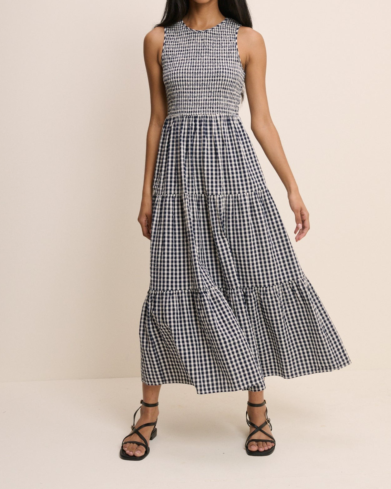 Gingham Sleeveless Charlie Midi Dress