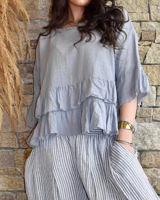 Cheesecloth Frill Top