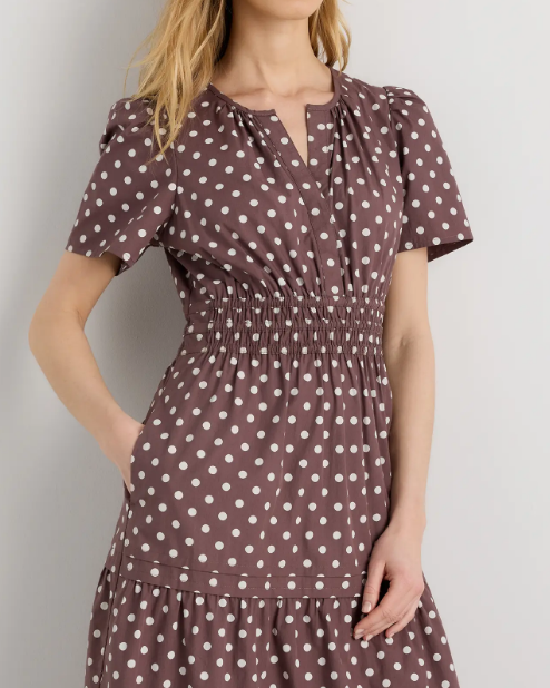 100% Organic Cotton Poplin Tiered Maxi Dress