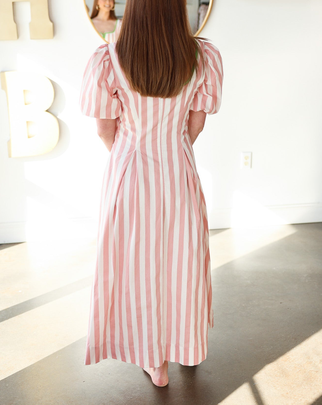 Striped Contrast Trim Dress