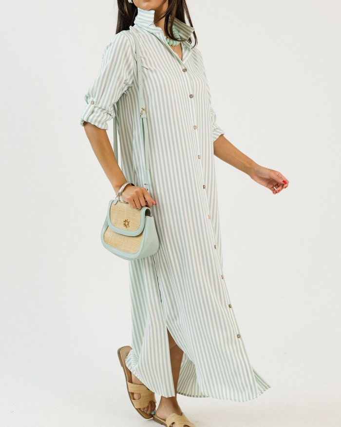 April Striped Maxi Dress