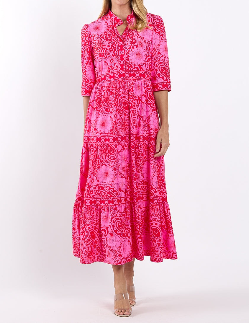 Candy 3/4 Sleeves Maxi Dress