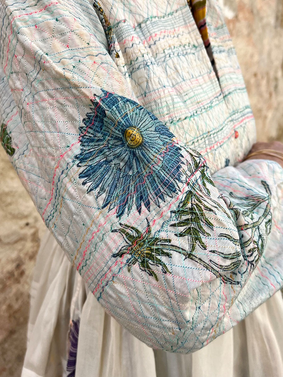 Embroidered Printed Loose Cotton Dress