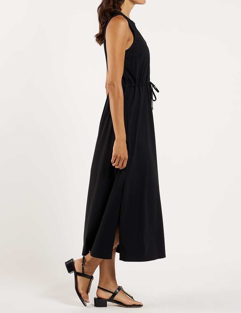 V-neckline Straight Silhouette Sleeveless Dress