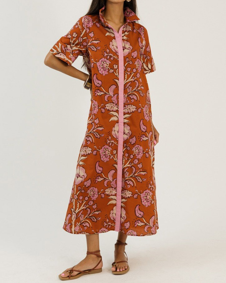 Cotton Floral Maxi Dress