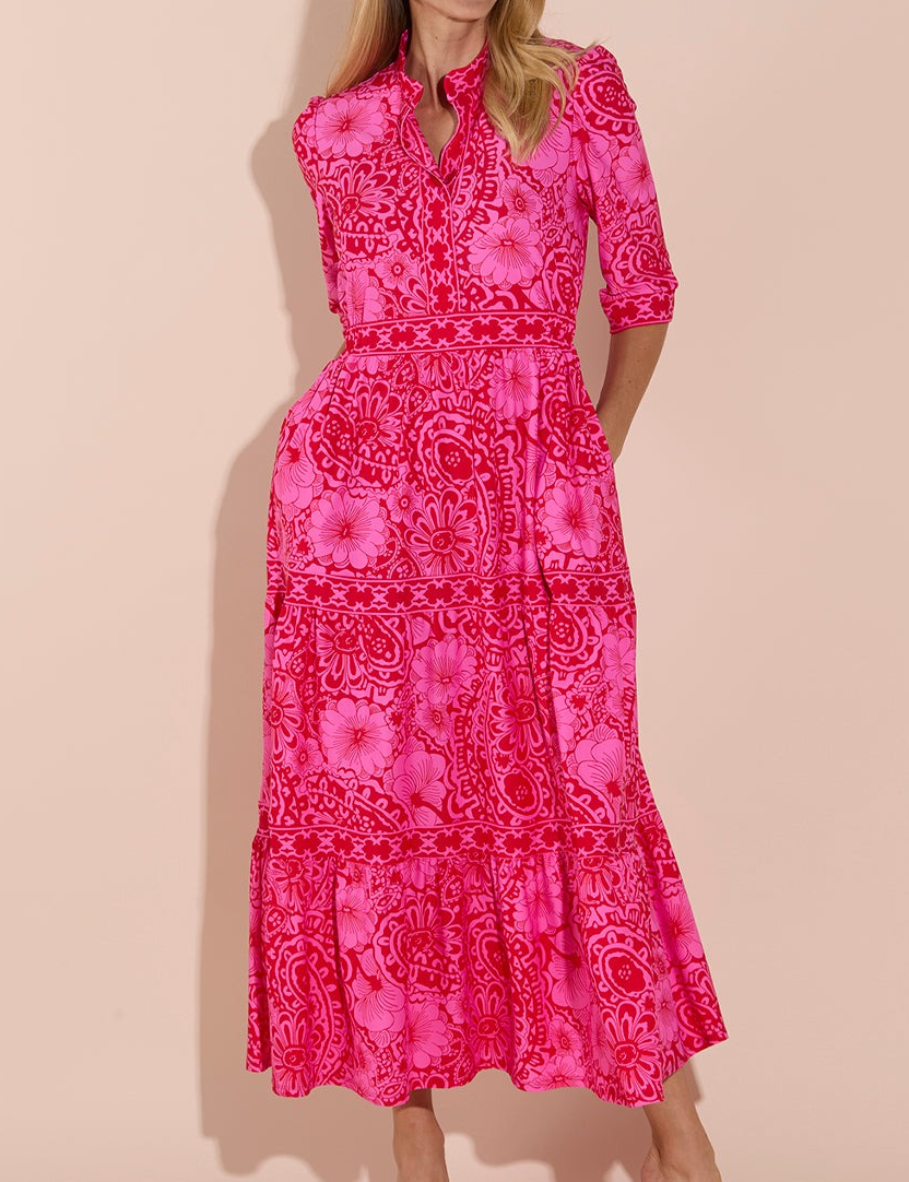 Candy 3/4 Sleeves Maxi Dress