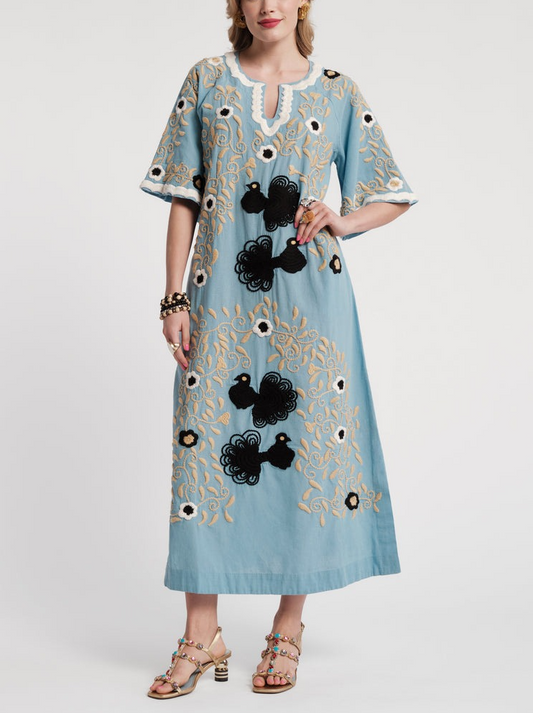 Embroidered Charming Caftan