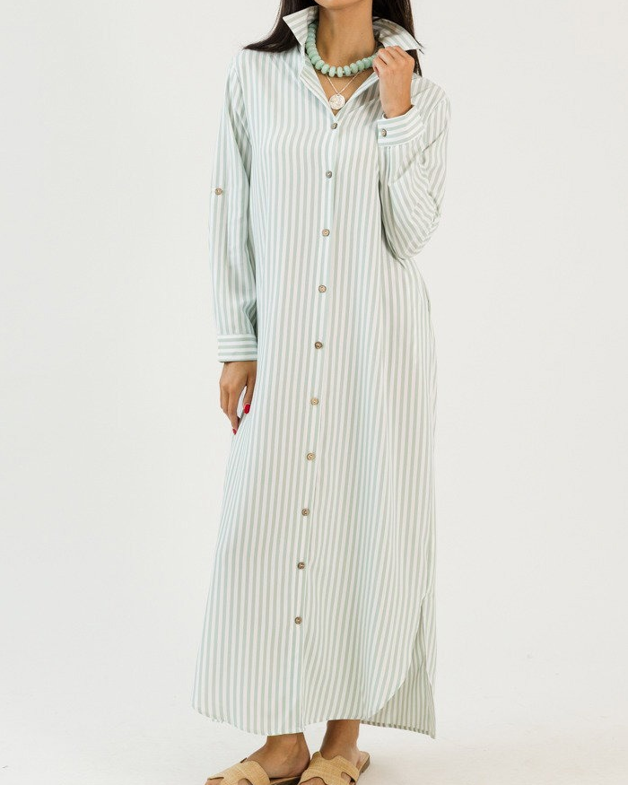 April Striped Maxi Dress