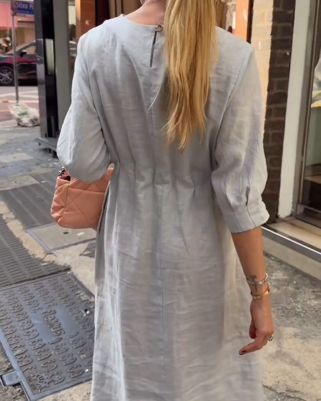Solid Color Casual Dress