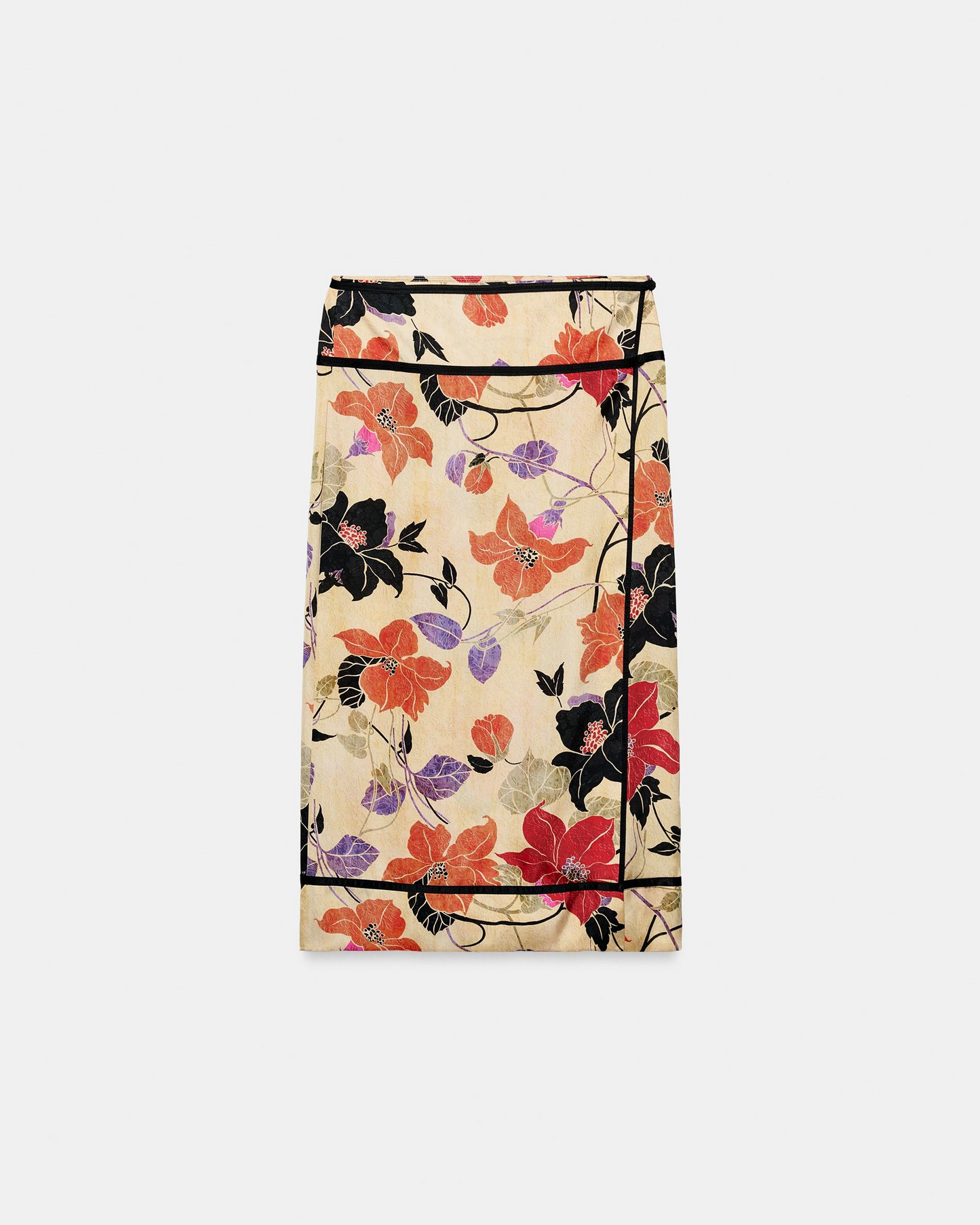 Elegant Floral Print Midi Skirt