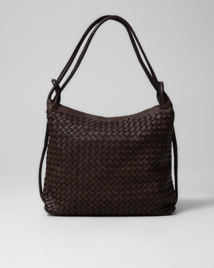 Wide Weave Leather Multiway Bag