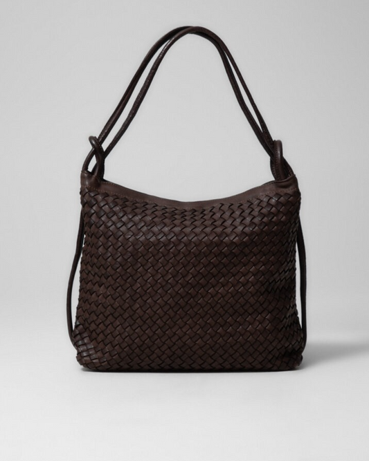 Wide Weave Leather Multiway Bag