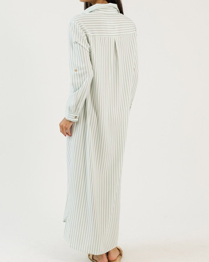 April Striped Maxi Dress