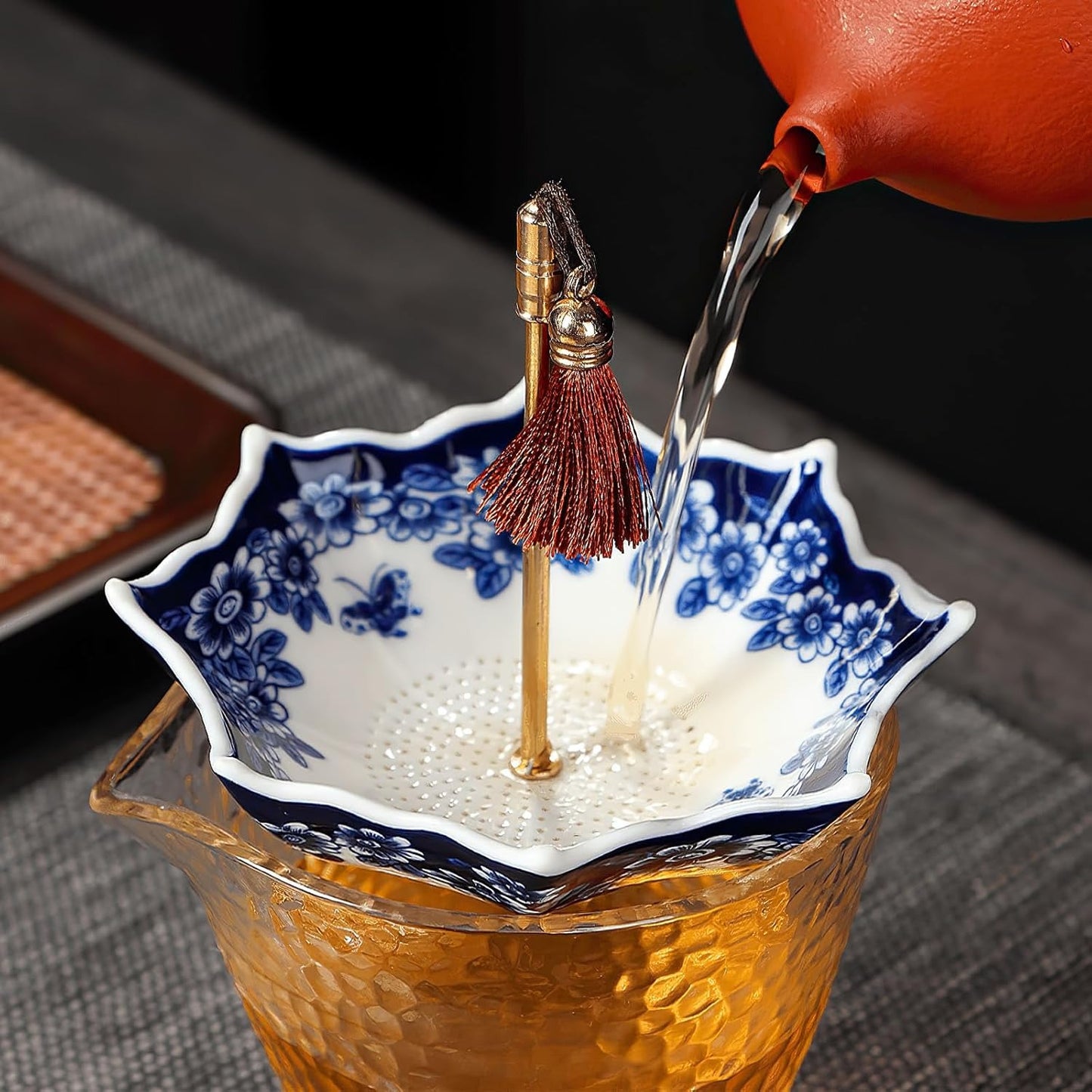 Umbrella Shape Ceramic Tea Strainer